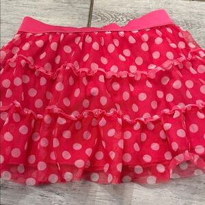 Disney Minnie Mouse Pink Polka Dot Ruffle Skirt Size 4/5